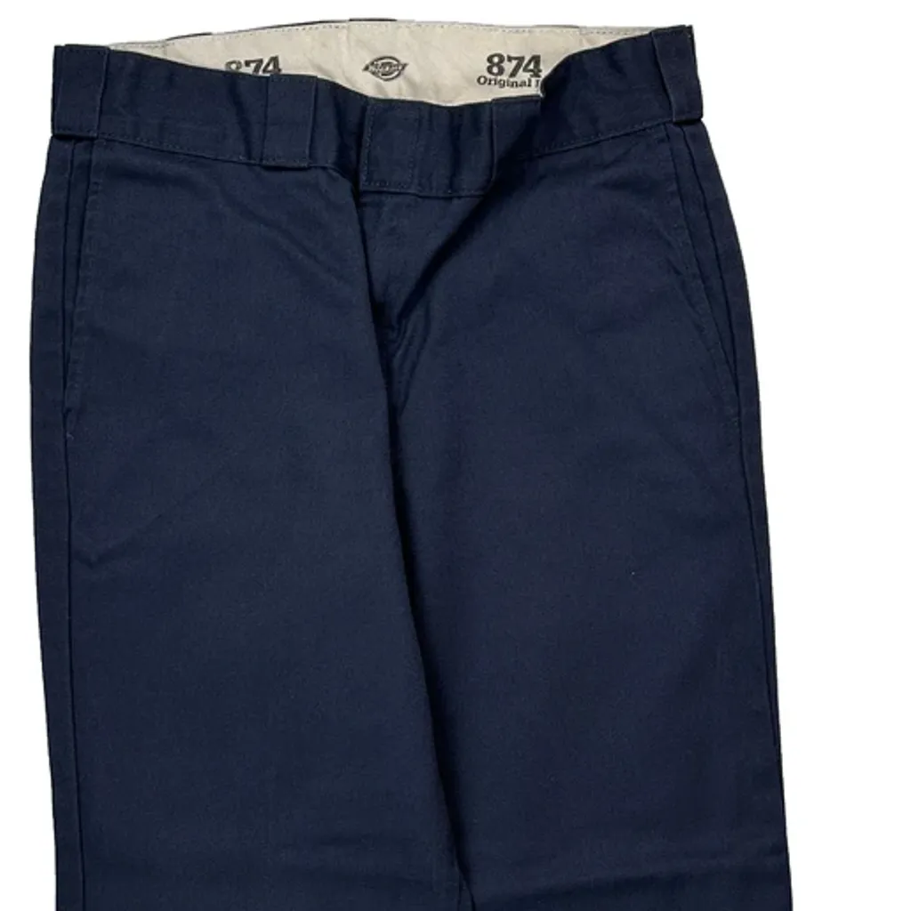 Dickies Trousers - 32W 29L Navy Polyester Blend - Image 10