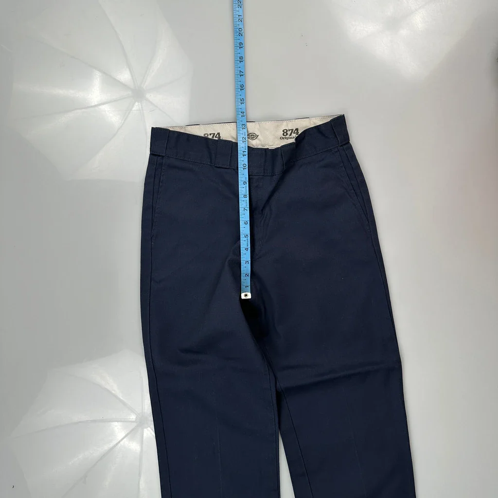 Dickies Trousers - 32W 29L Navy Polyester Blend - Image 4