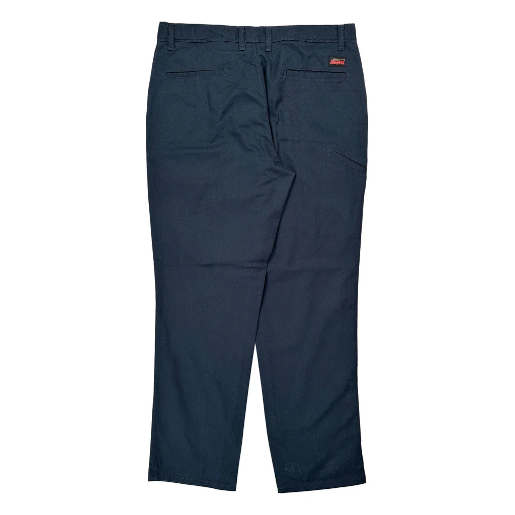 Dickies Trousers - 34W 32L Navy Polyester Blend