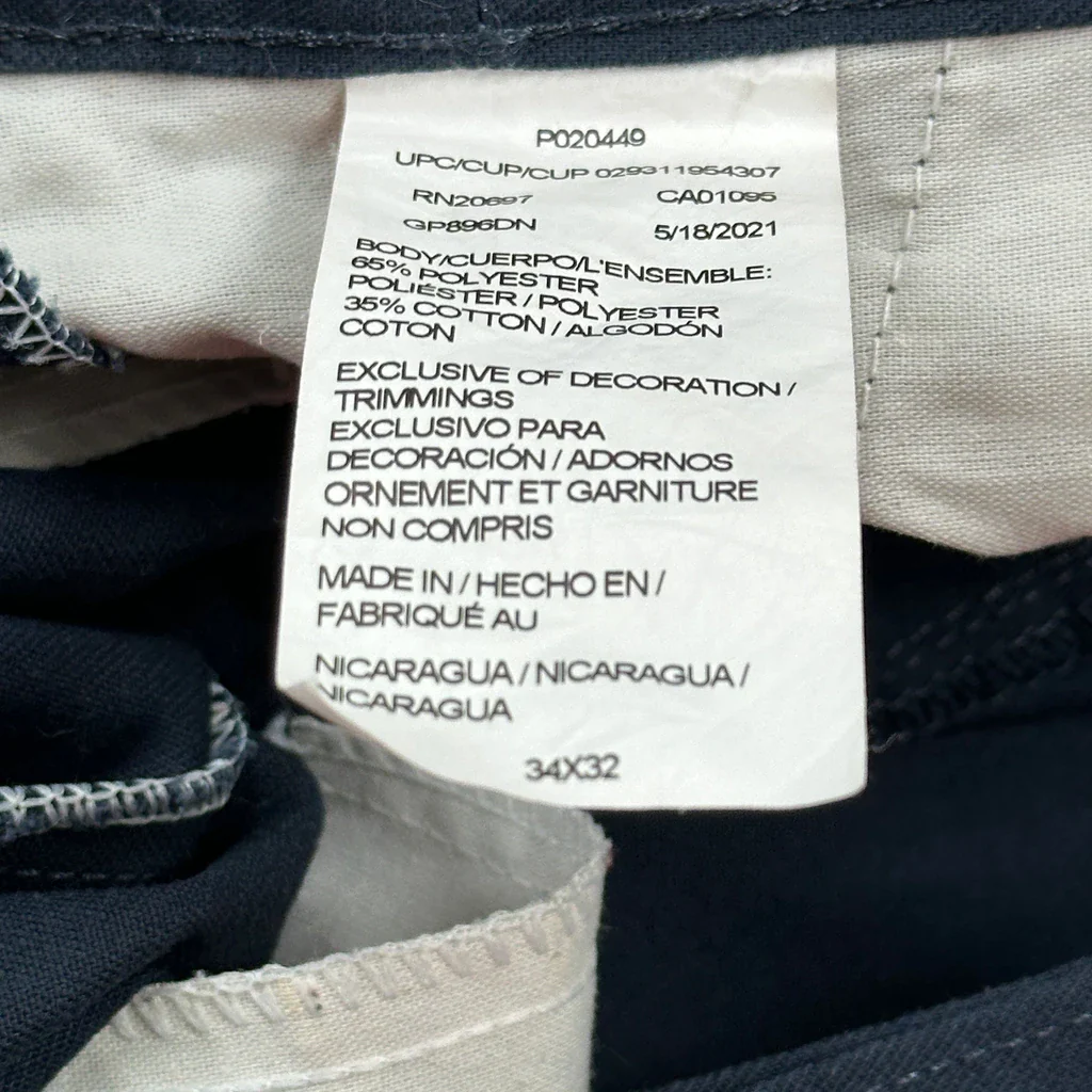 Dickies Trousers - 34W 32L Navy Polyester Blend - Image 6