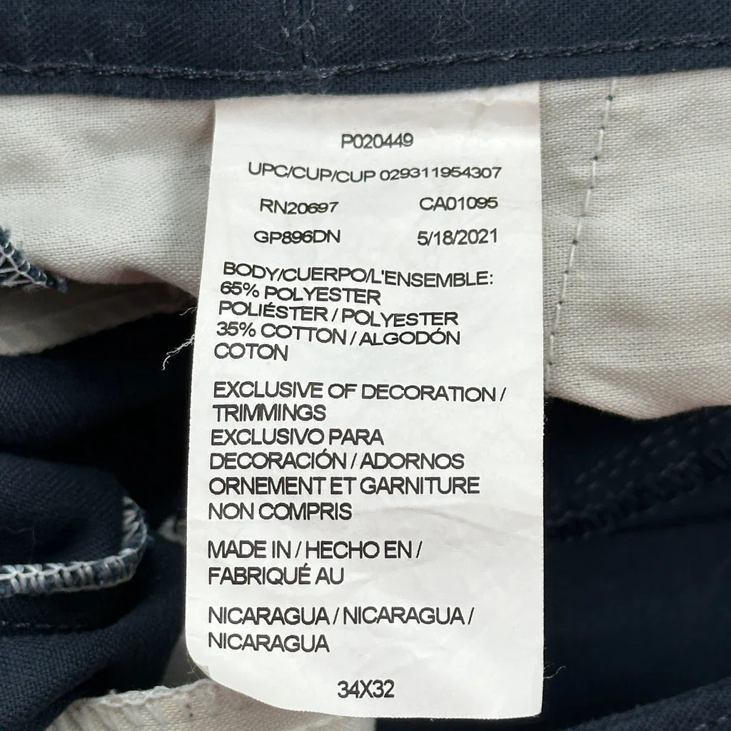 Dickies Trousers - 34W 32L Navy Polyester Blend - Image 7