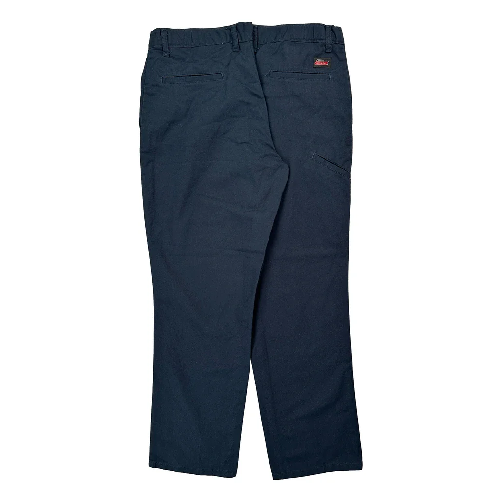 Dickies Trousers - 34W 30L Navy Polyester Blend
