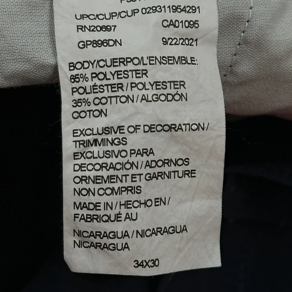 Dickies Trousers - 34W 30L Navy Polyester Blend - Image 6