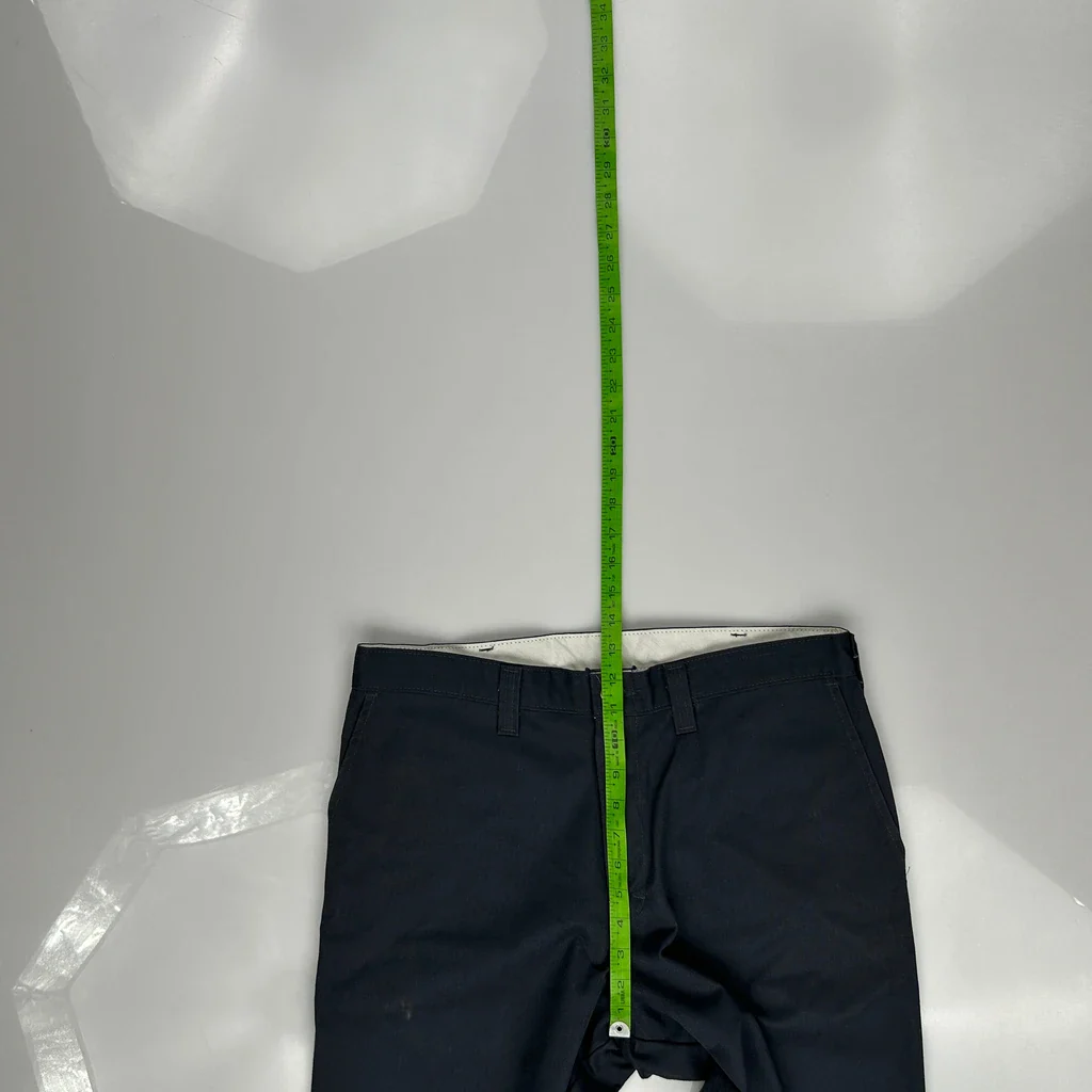 Dickies Trousers - 34W 32L Navy Polyester Blend - Image 4