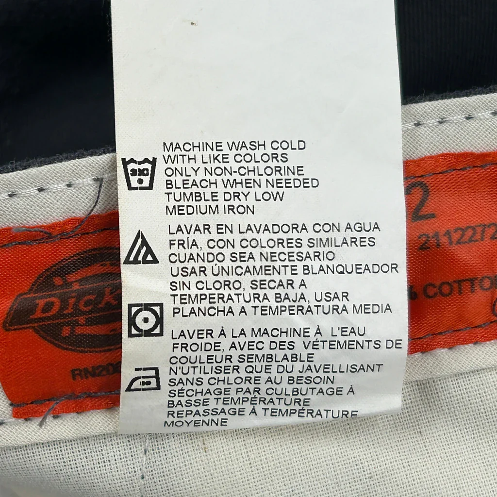 Dickies Trousers - 34W 32L Navy Polyester Blend - Image 7