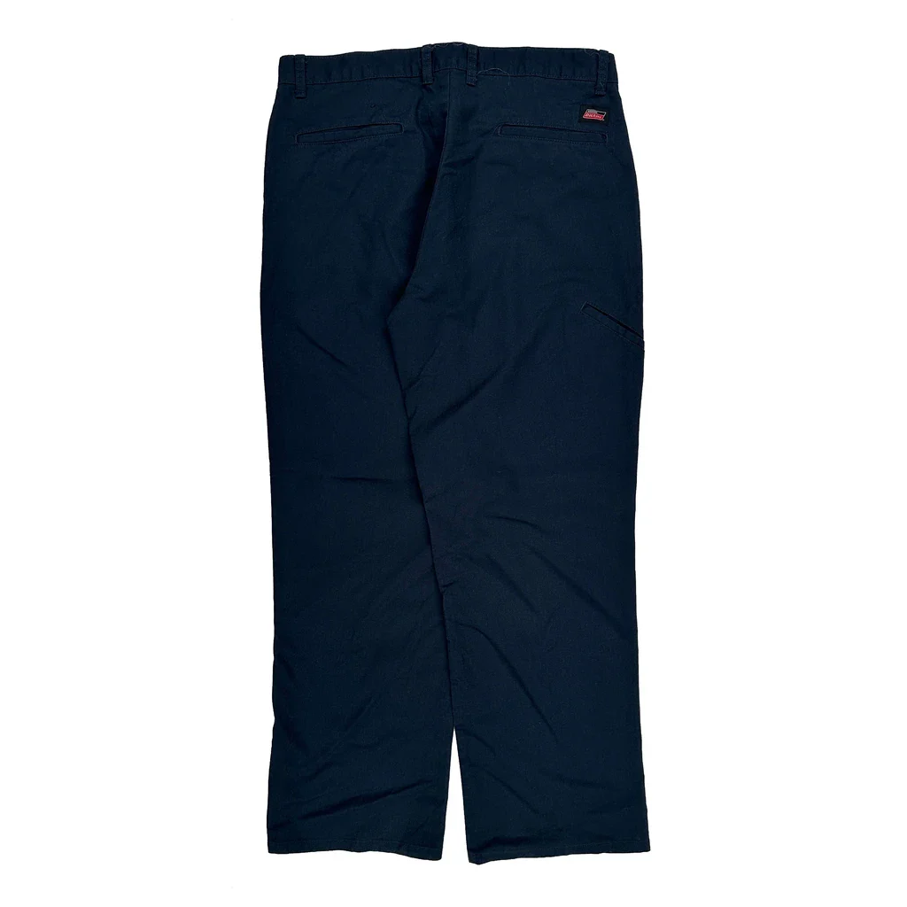 Dickies Trousers - 34W 31L Navy Polyester Blend