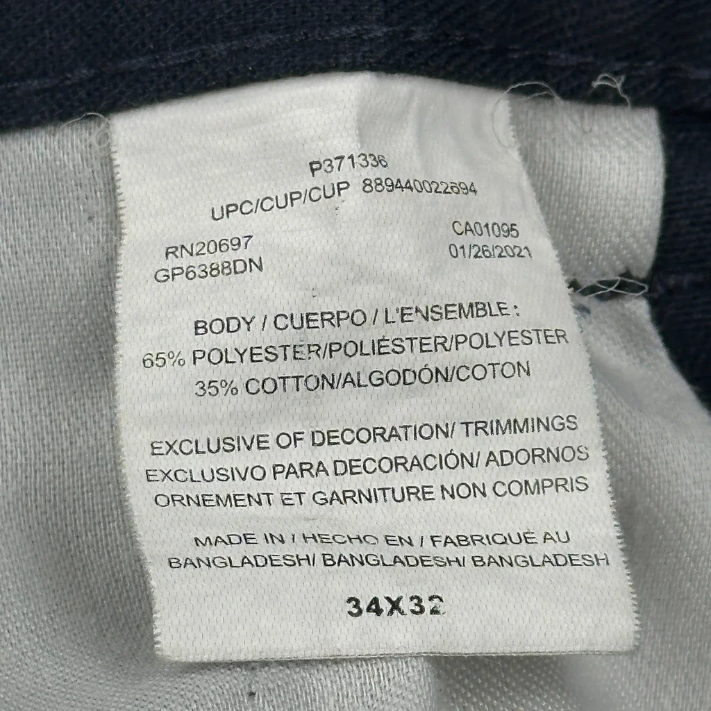 Dickies Trousers - 34W 31L Navy Polyester Blend - Image 6