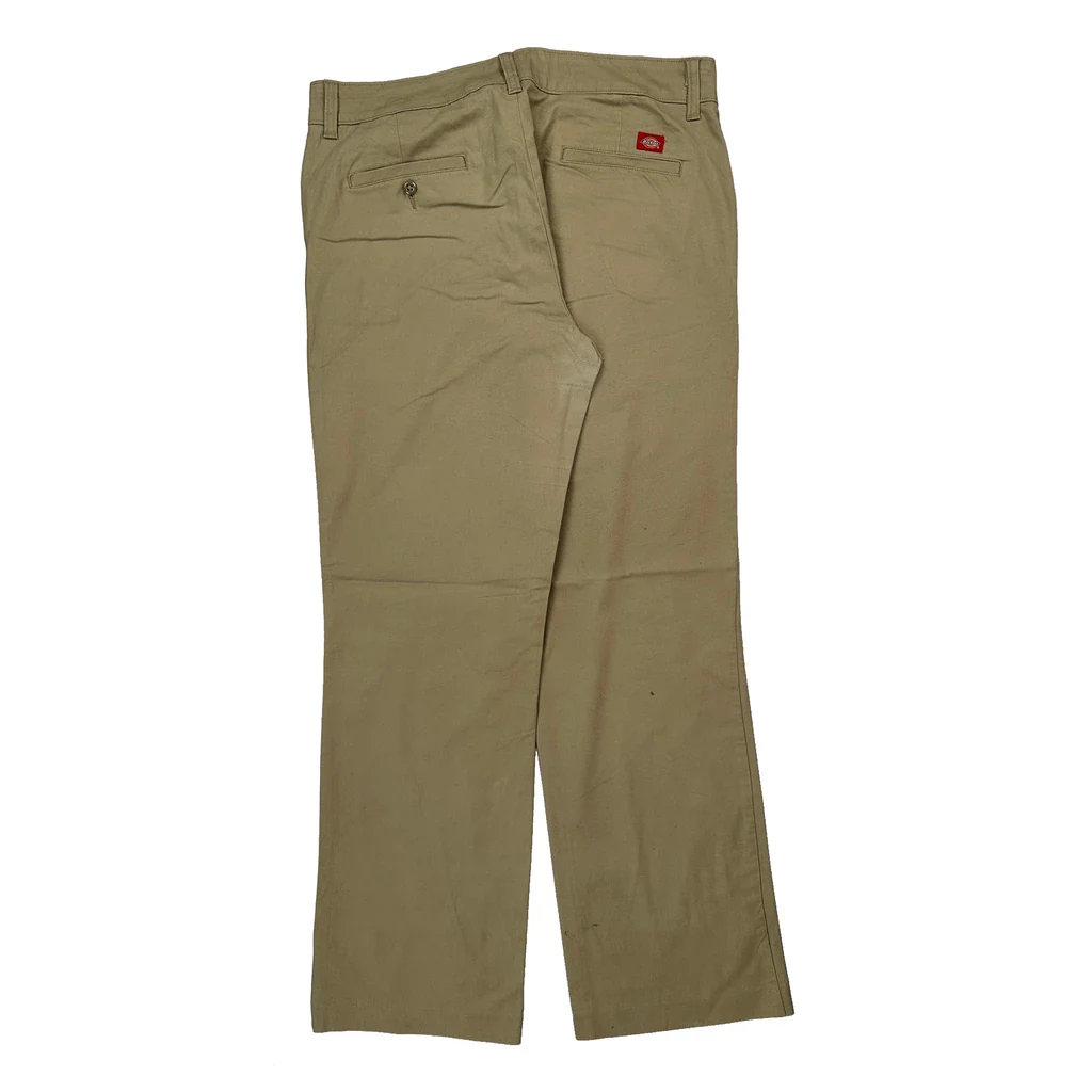 Dickies Trousers - 33W UK 14 Beige Cotton