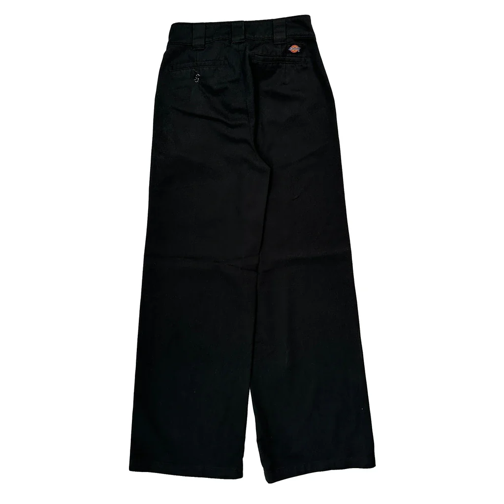 Dickies Trousers - 25W UK 8 Black Cotton Blend
