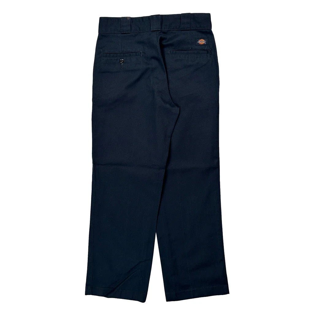 Dickies Trousers - 28W UK 10 Navy Polyester