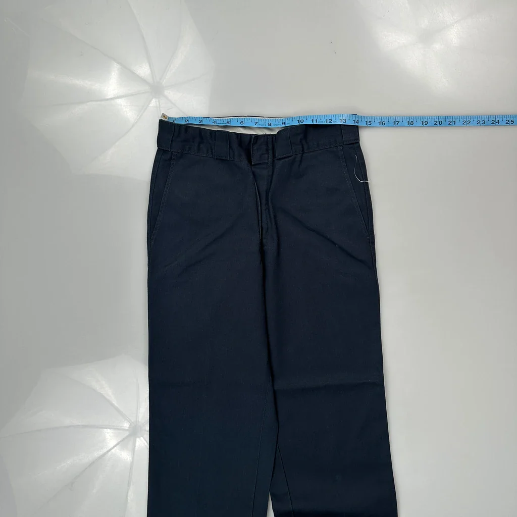 Dickies Trousers - 28W UK 10 Navy Polyester - Image 3