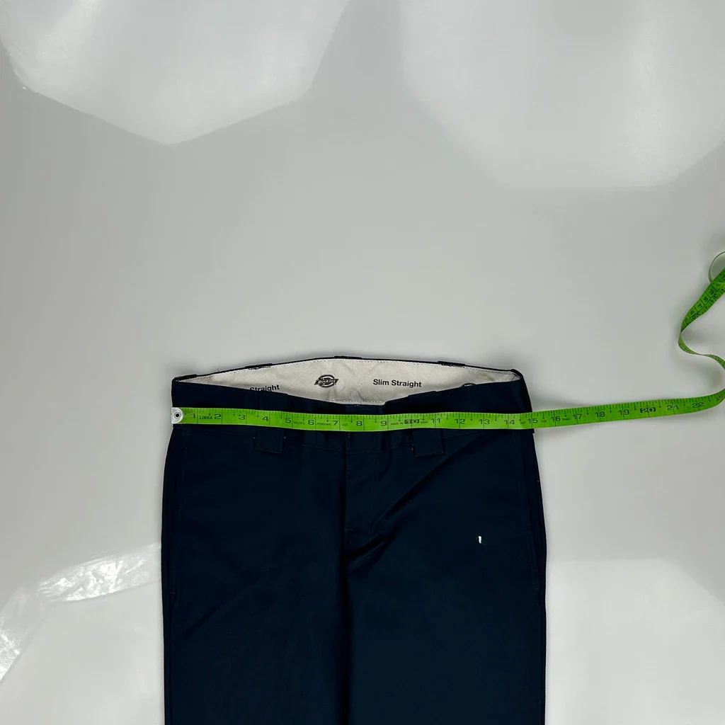 Dickies Trousers - 29W UK 10 Navy Polyester Blend - Image 3