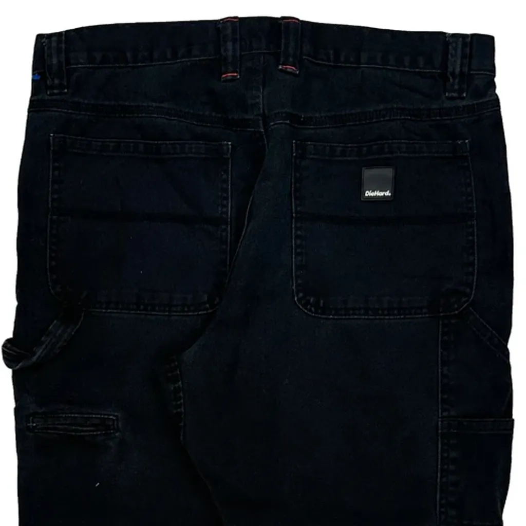 Die Hard Carpenter Trousers - 36W 25L Black Cotton - Image 7