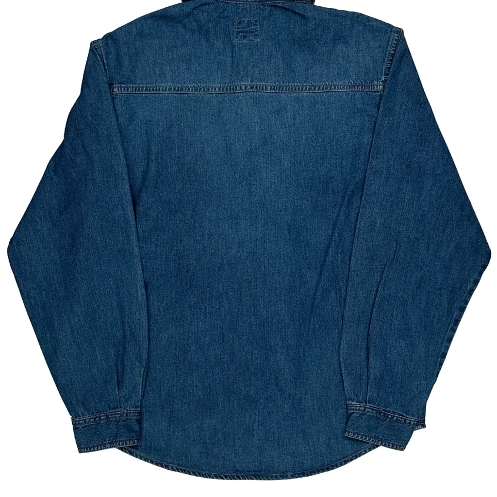 Diesel Pearl Snap Denim Shirt - Large Blue Cotton - Image 6