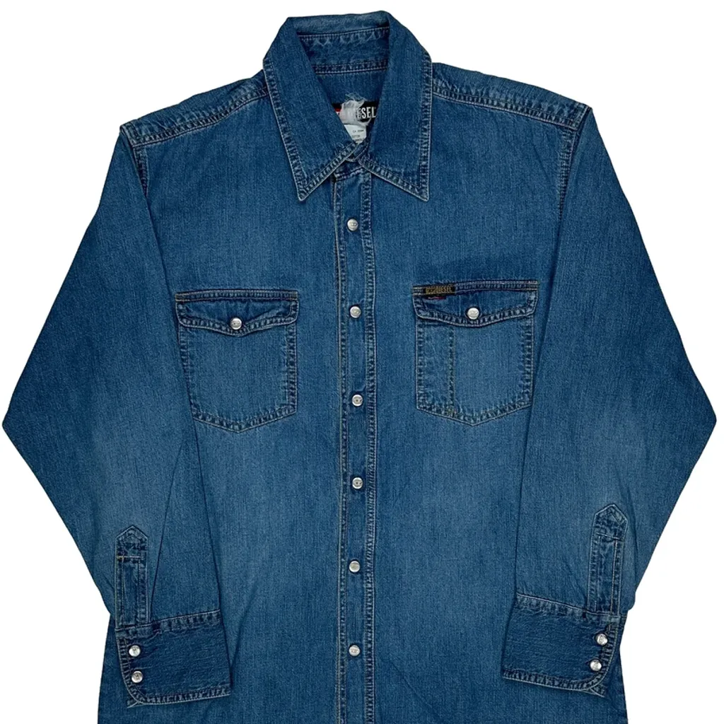 Diesel Denim Shirt - Medium Blue Cotton - Image 5