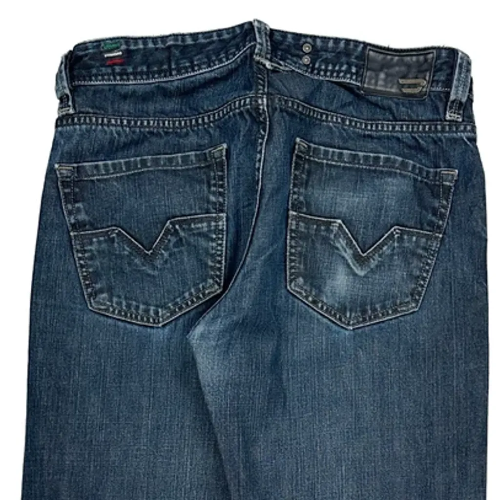 Diesel Straight Jeans - 34W 31L Blue Denim - Image 7
