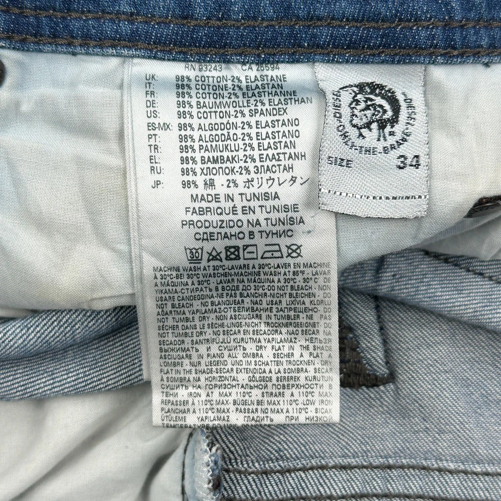 Diesel Slim Jeans - 35W 32L Blue Cotton - Image 6