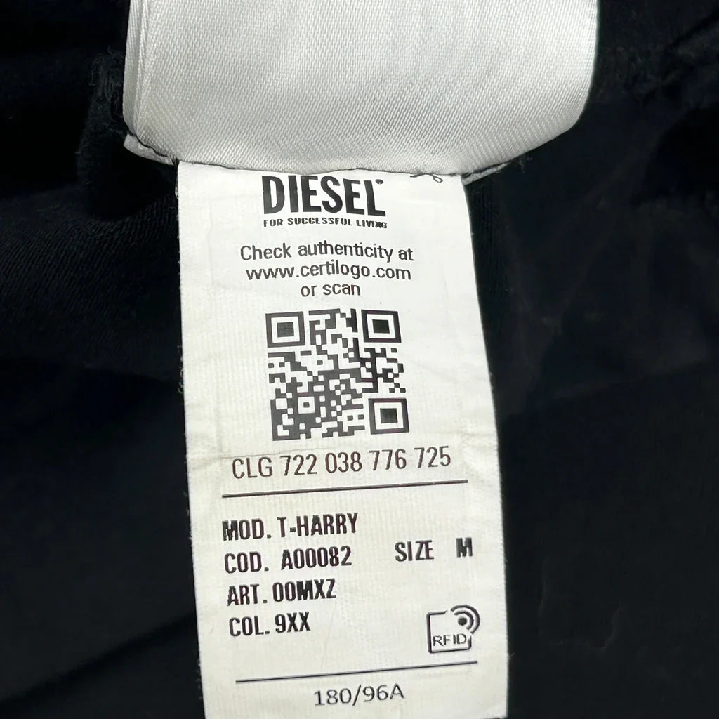 Diesel Polo Shirt - Medium Black Cotton - Image 3