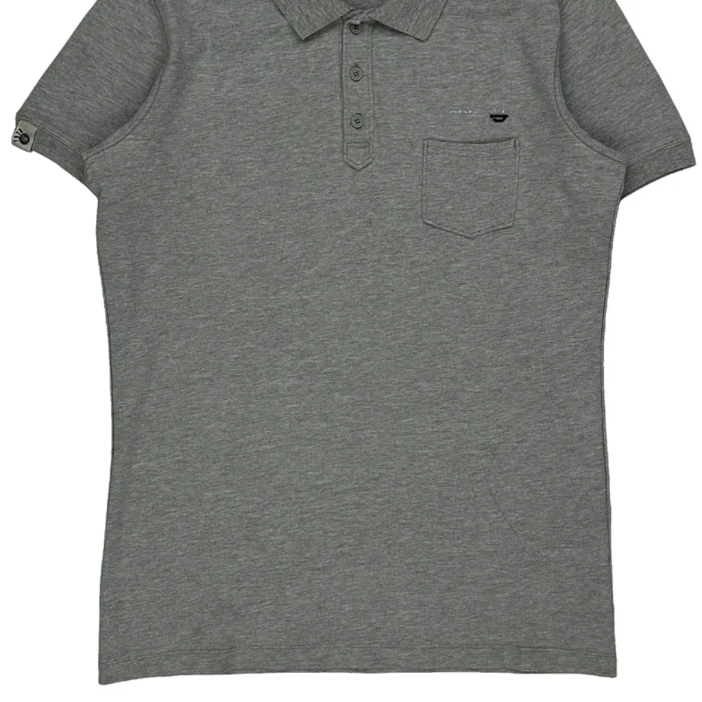 Diesel Polo Shirt - Small Grey Cotton - Image 5