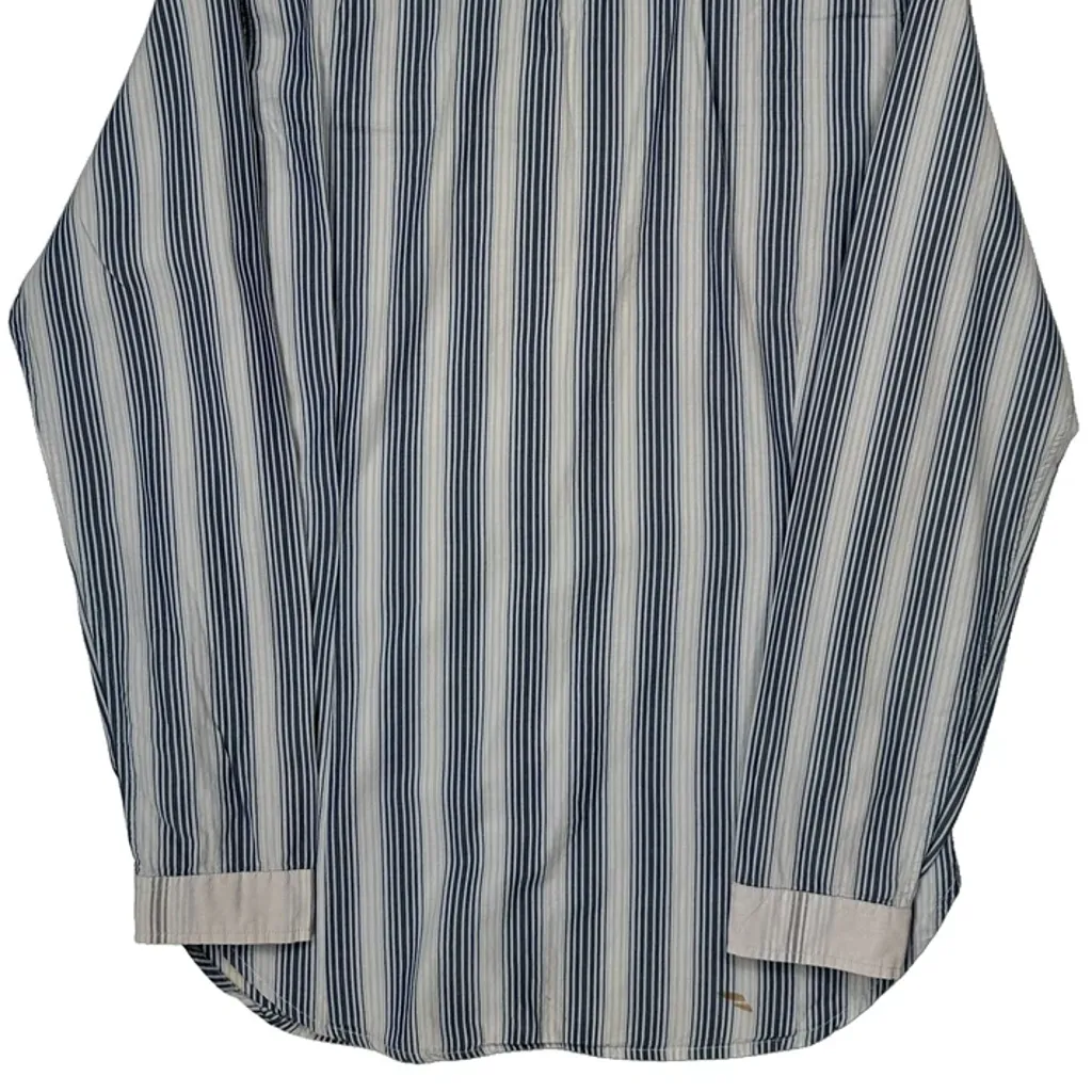 Diesel Contrast Striped Shirt - Small Blue Cotton - Image 7