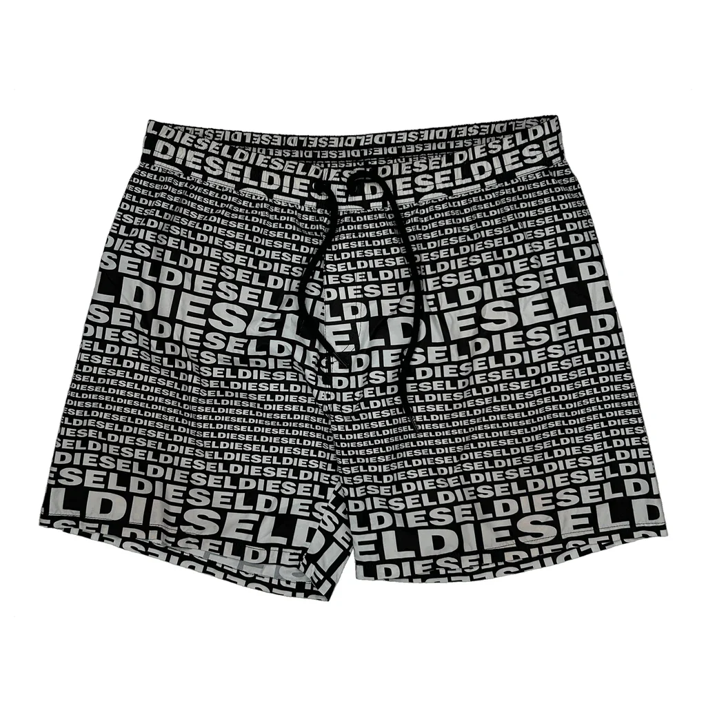 Diesel Shorts - Largew 5L Black & White Polyester - Image 2