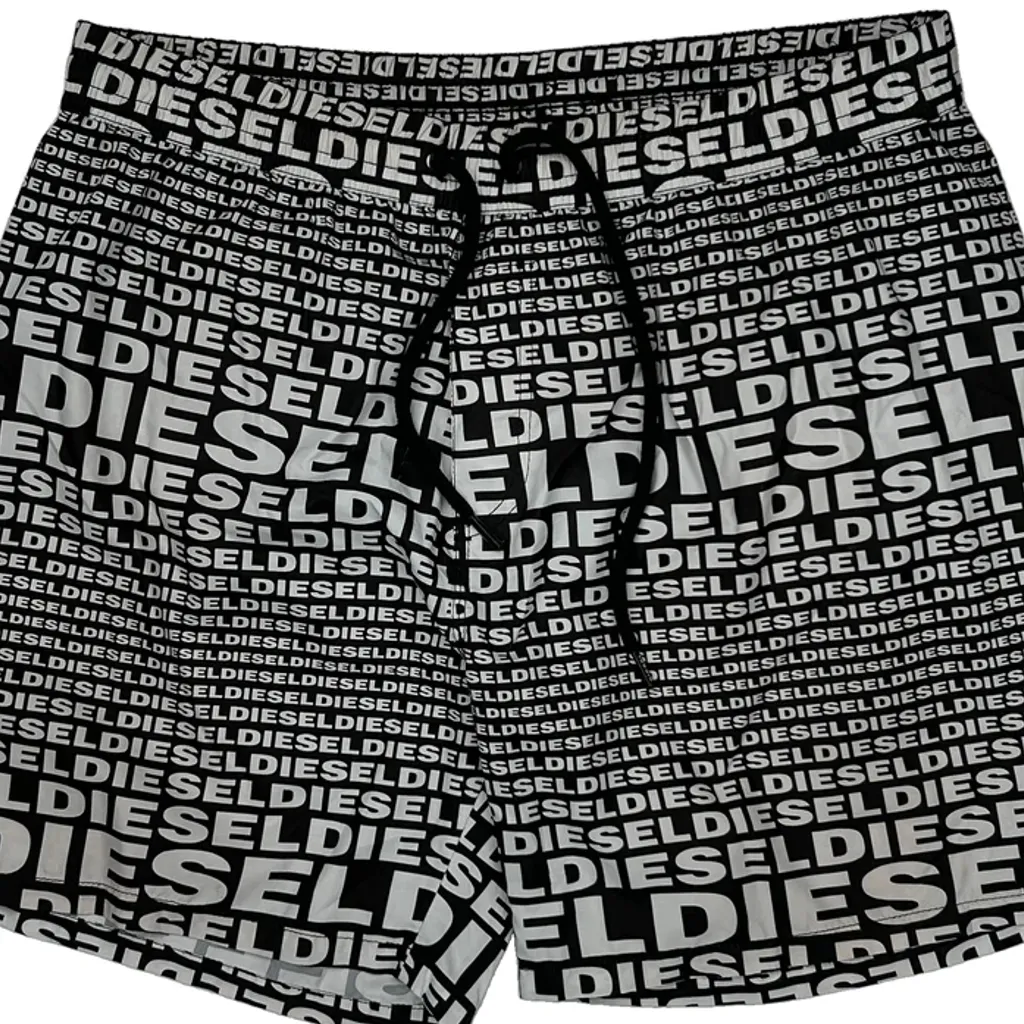 Diesel Shorts - Largew 5L Black & White Polyester - Image 6