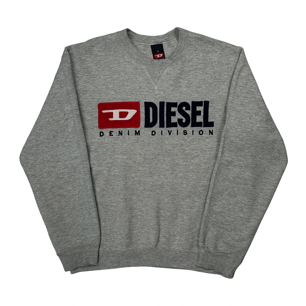 Diesel Spellout Sweatshirt - Medium Grey Cotton