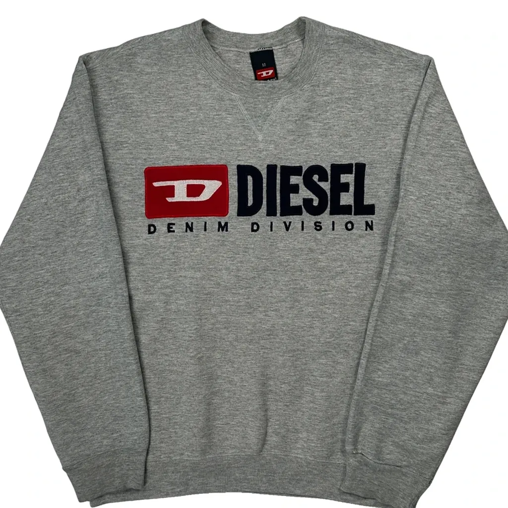 Diesel Spellout Sweatshirt - Medium Grey Cotton - Image 4