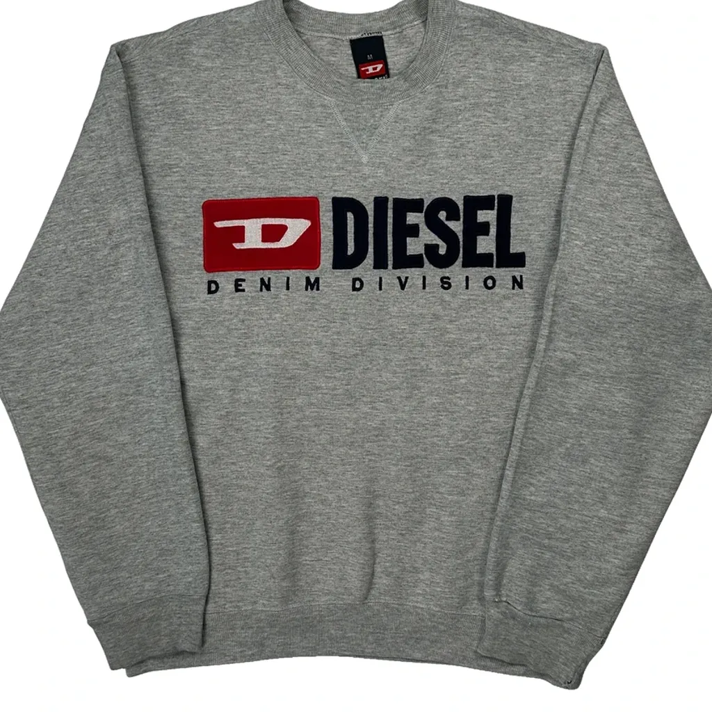 Diesel Spellout Sweatshirt - Medium Grey Cotton - Image 5