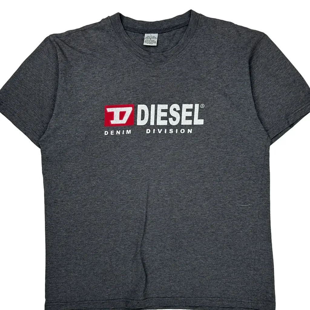 Diesel Spellout T-Shirt - Large Grey Cotton - Image 4