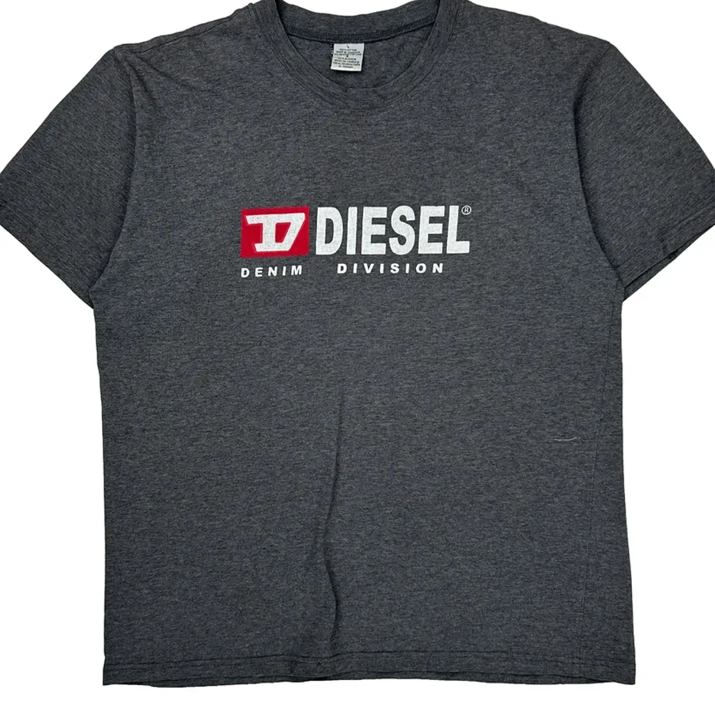 Diesel Spellout T-Shirt - Large Grey Cotton - Image 5