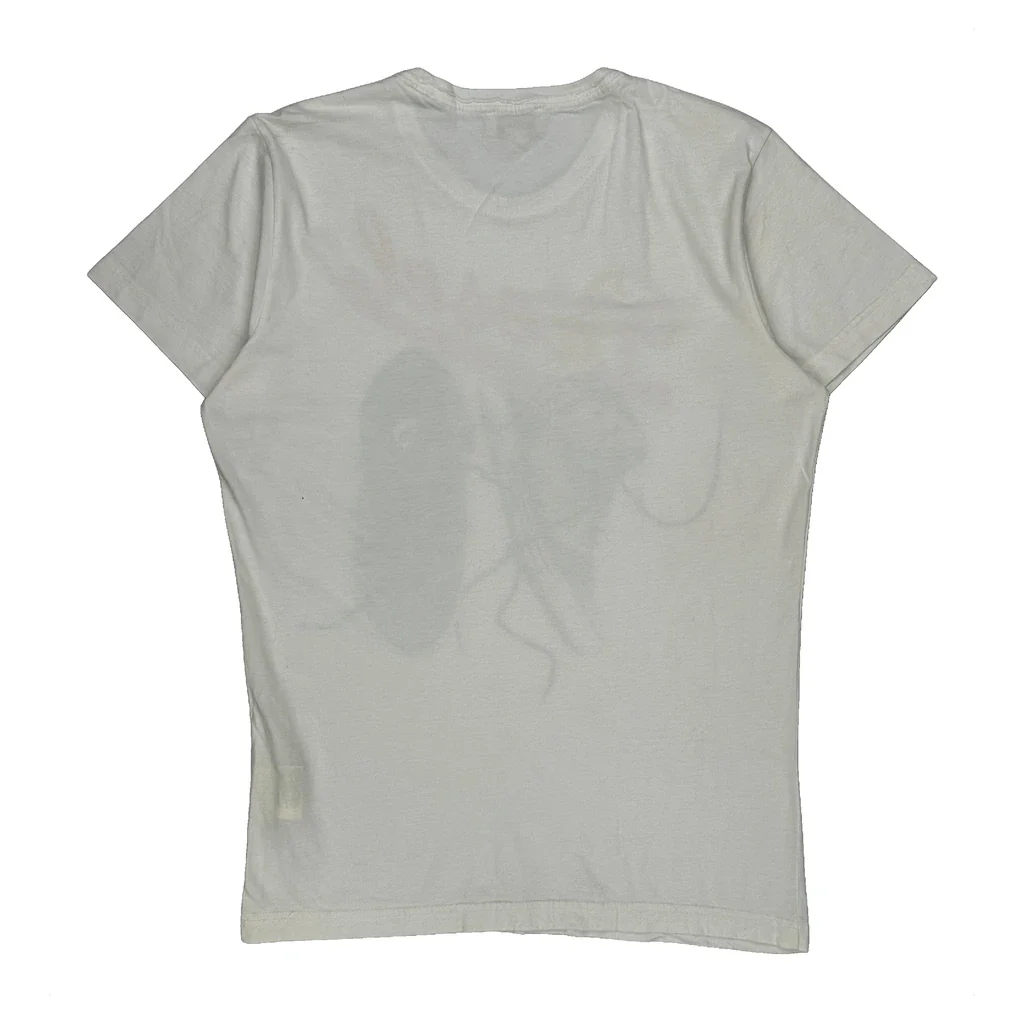 Diesel Graphic T-Shirt - Large White Cotton - Image 2