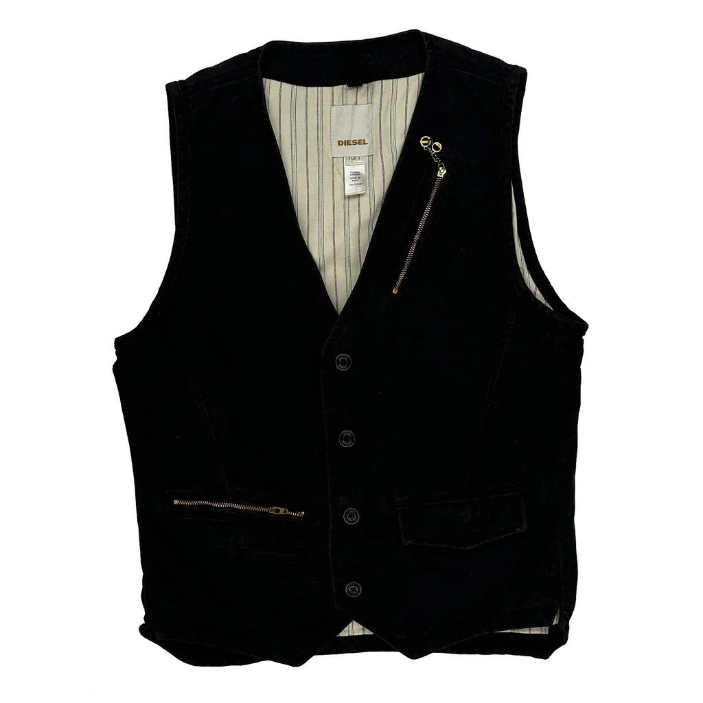 Diesel Technical Waistcoat - Large Black Cotton