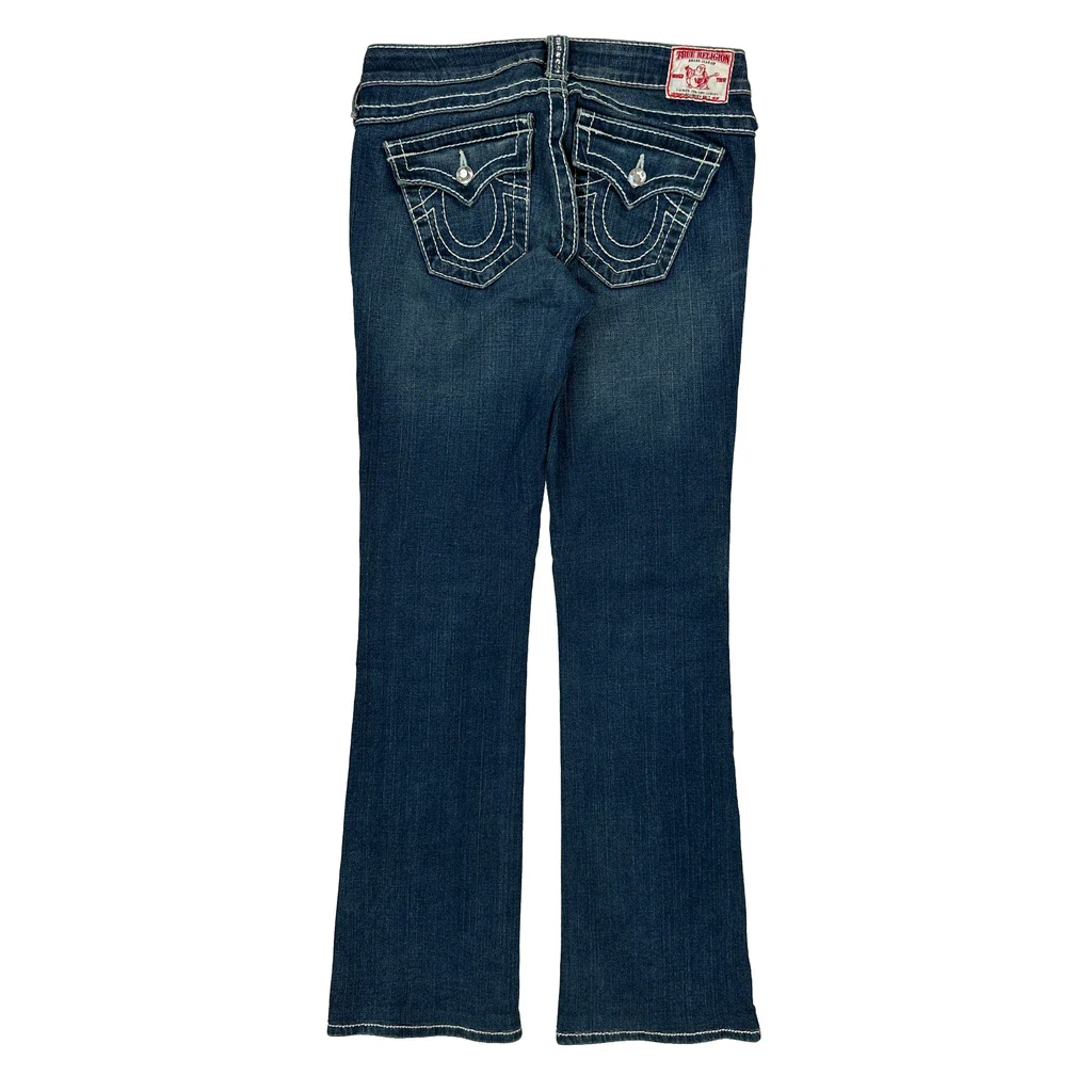 Disco Becky True Religion Boot Cut Jeans - 28W US 2 Blue Denim