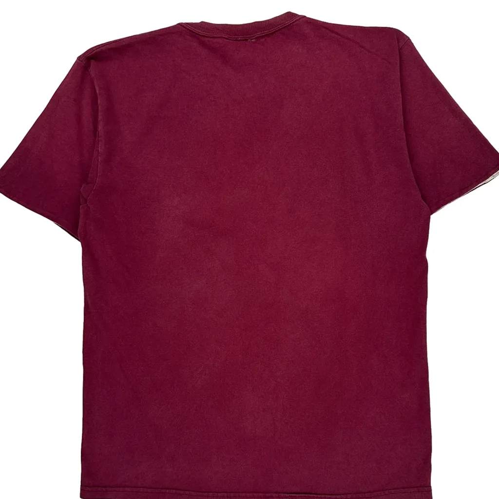 Discus T-Shirt - Large Burgundy Cotton - Image 7