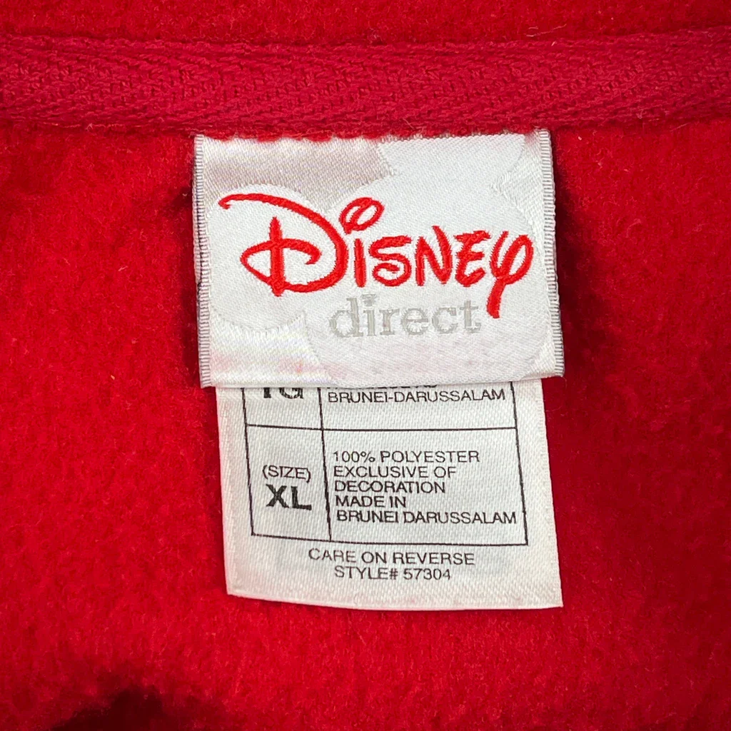 Disney 1/4 Zip - XL Red Polyester - Image 3