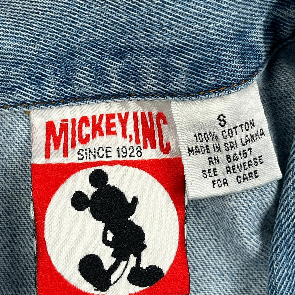 Disney Characters Mickey Inc Cartoon Denim Gilet - Small Blue Cotton - Image 3