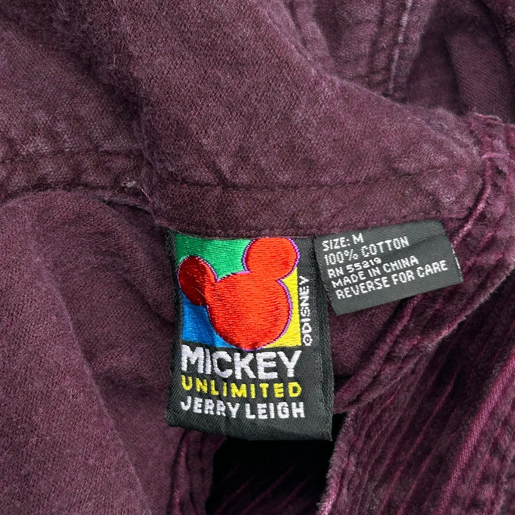 Disney Characters Mickey Unlimited Cartoon Dungarees - Medium Burgundy Cotton - Image 3