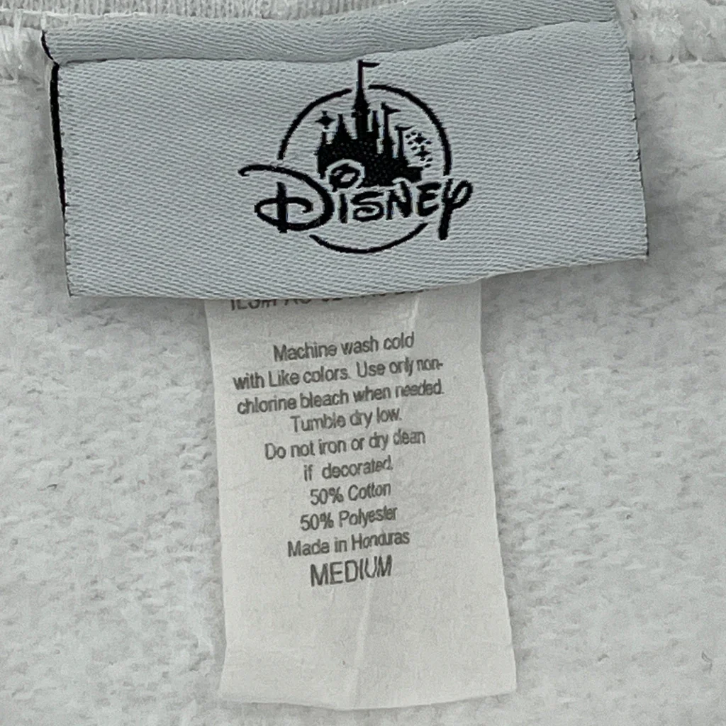 Disney Cartoon Hoodie - Medium White Cotton Blend - Image 3