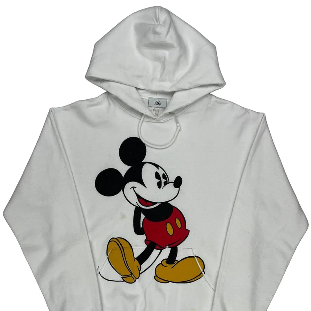 Disney Cartoon Hoodie - Medium White Cotton Blend - Image 4