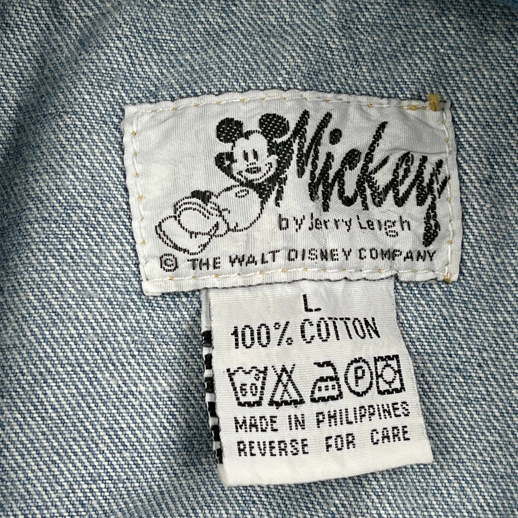 Disney Mickey Cartoon Denim Jacket - Large Blue Cotton - Image 3