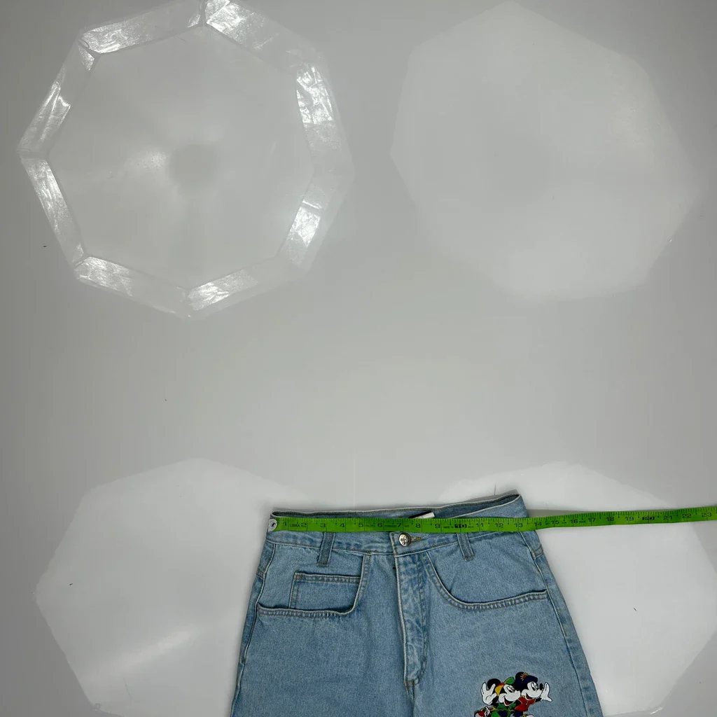 Disney Mickey Unlimited Cartoon Denim Shorts - 26W UK 8 Blue Denim - Image 3