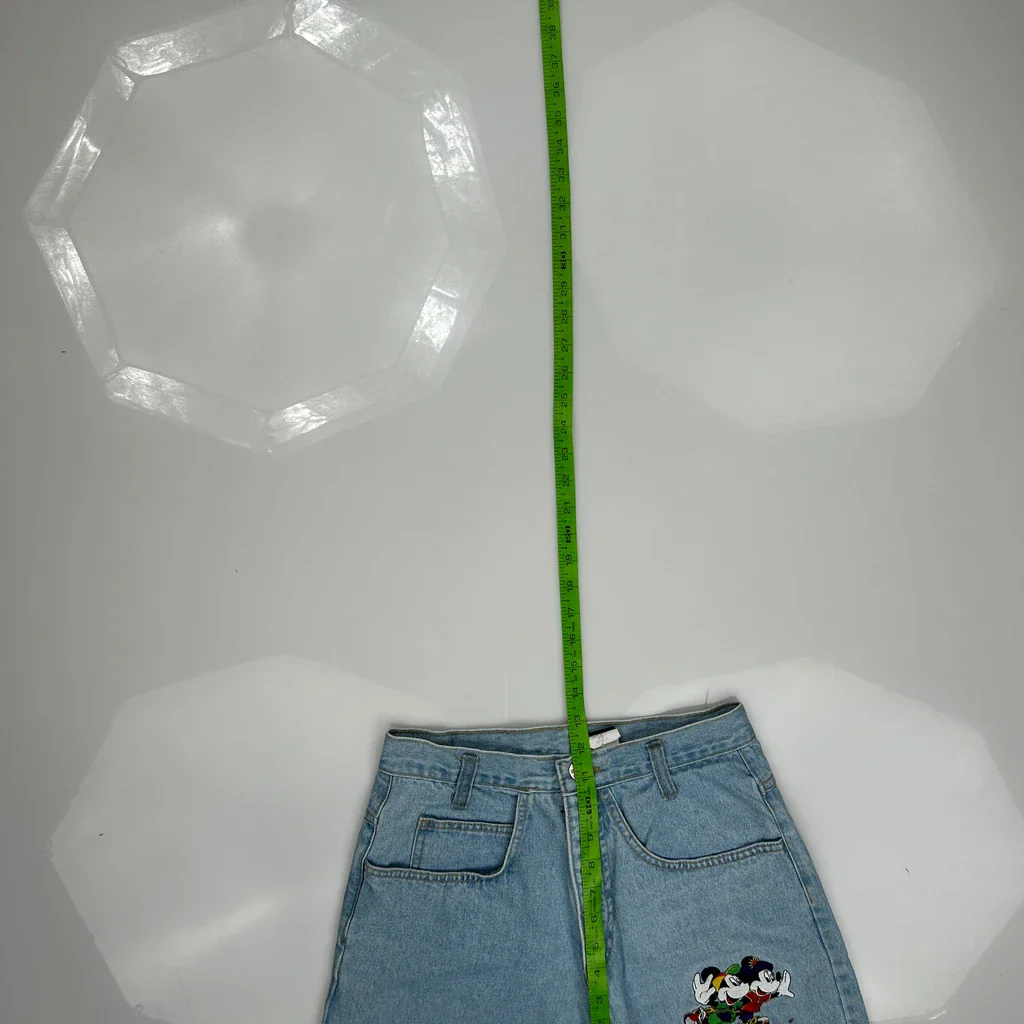 Disney Mickey Unlimited Cartoon Denim Shorts - 26W UK 8 Blue Denim - Image 4