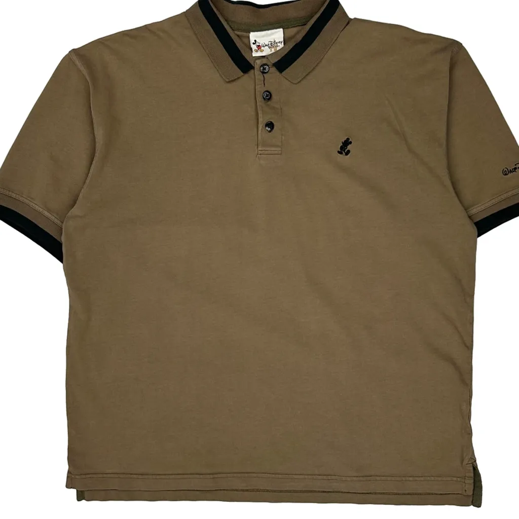 Disney Polo Shirt - Large Brown Cotton - Image 4