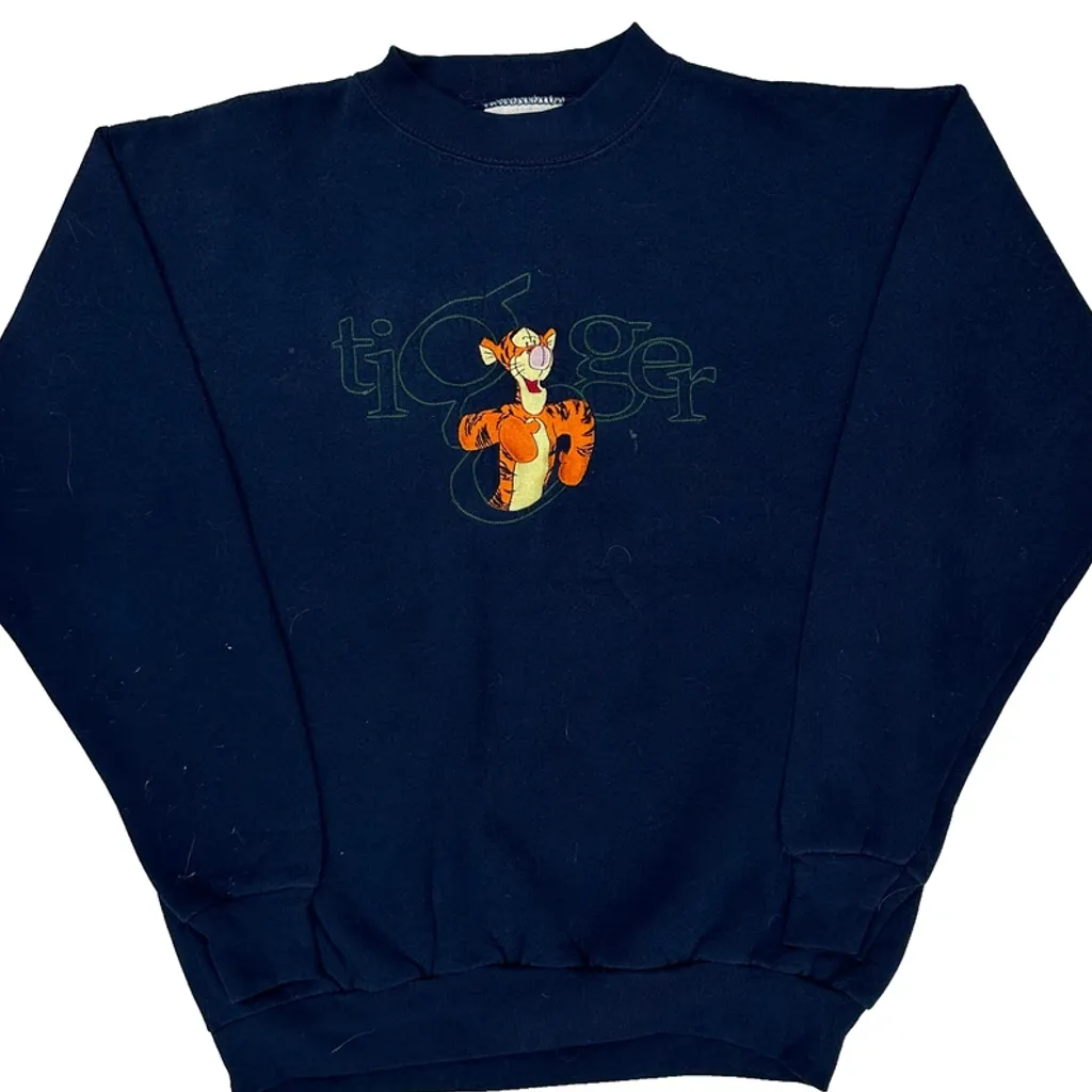 Disney Cartoon Sweatshirt - Medium Navy Cotton Blend - Image 5