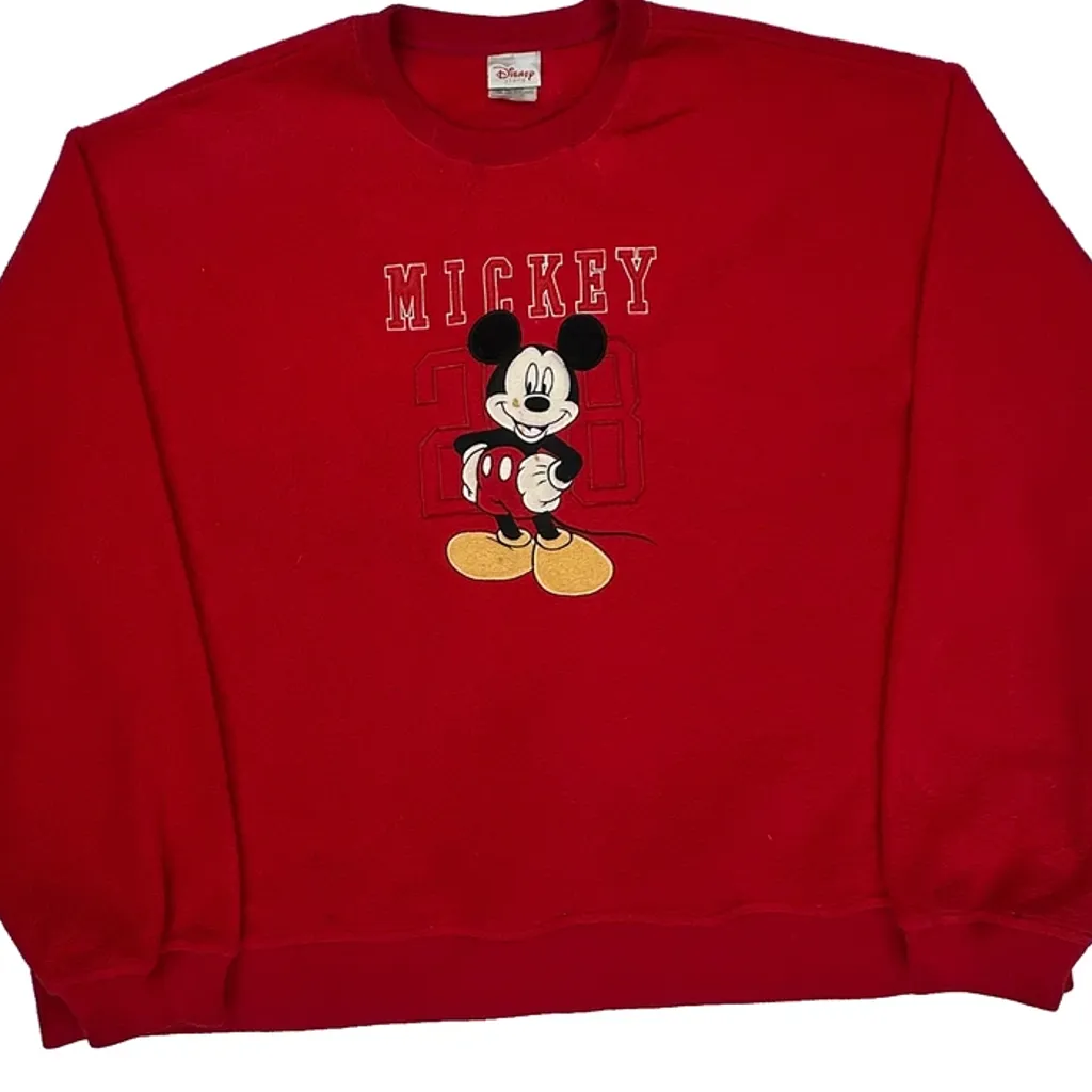 Disney Cartoon Sweatshirt - 2XL Red Cotton - Image 4