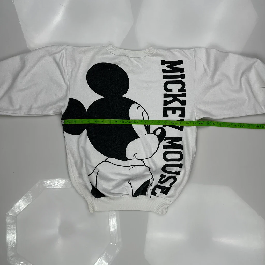 1980s Disney Cartoon Sweatshirt - Medium White Cotton - Image 3