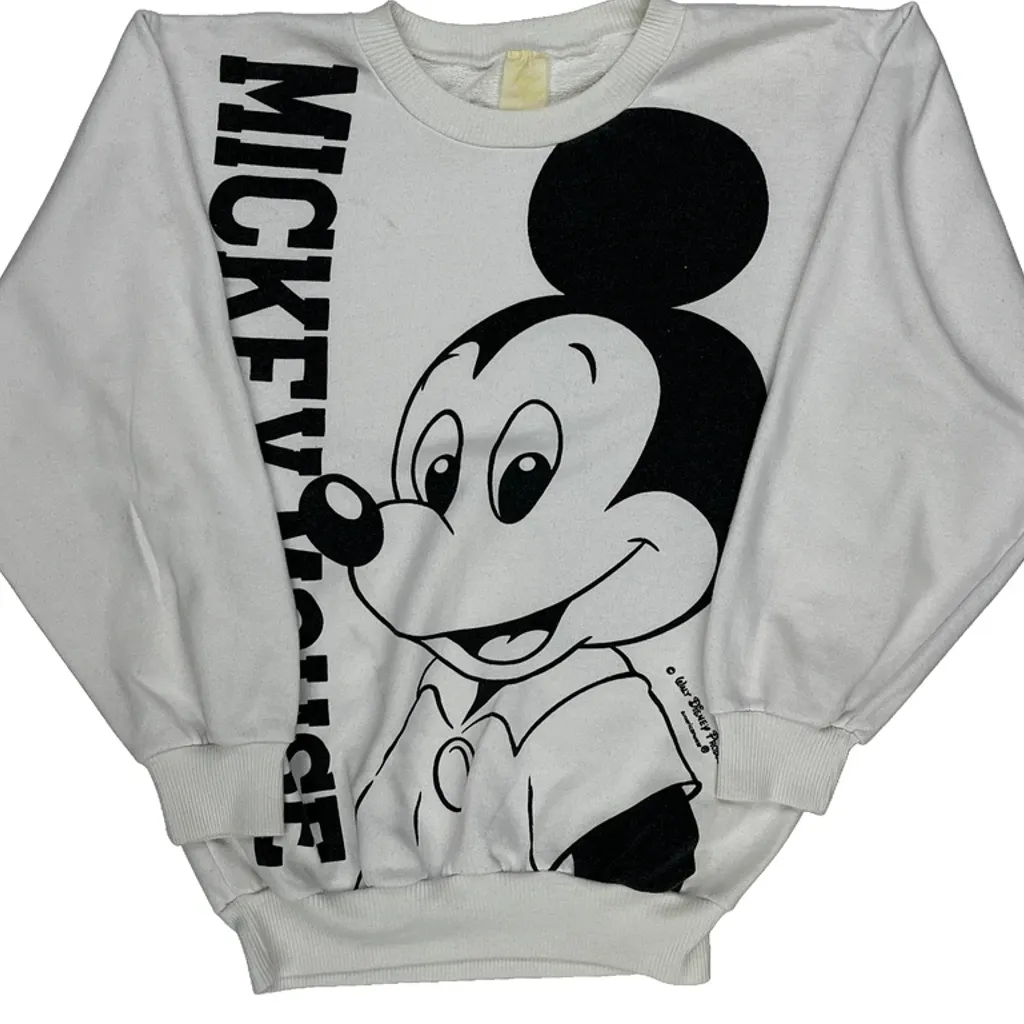 1980s Disney Cartoon Sweatshirt - Medium White Cotton - Image 4