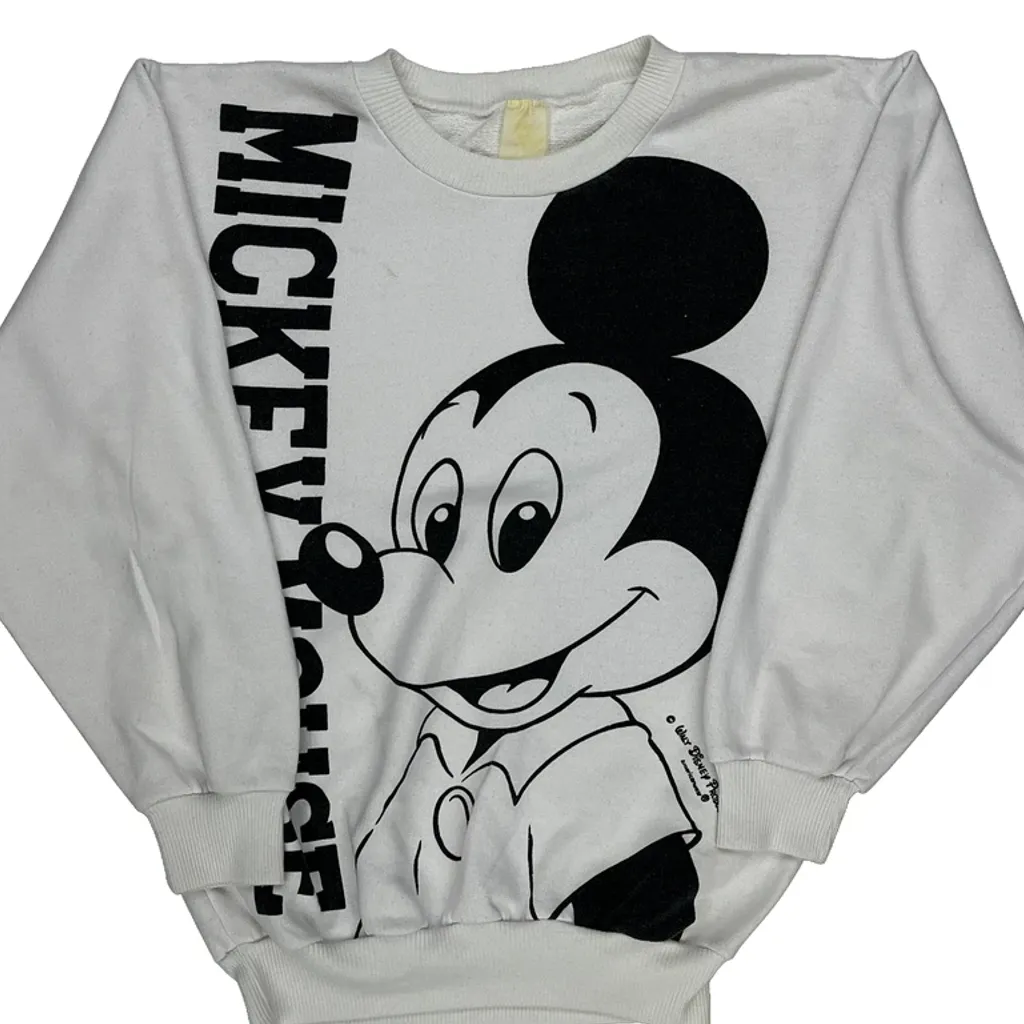 1980s Disney Cartoon Sweatshirt - Medium White Cotton - Image 5