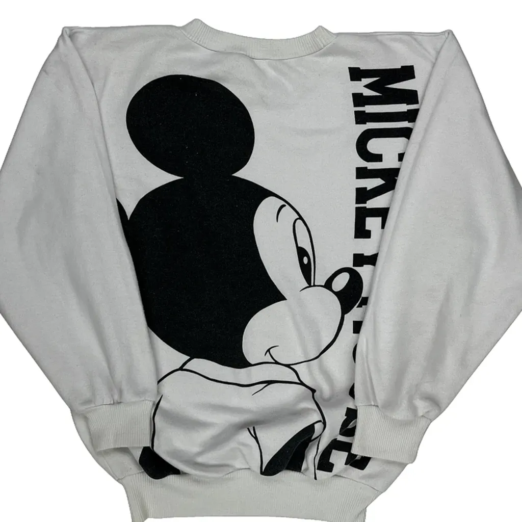1980s Disney Cartoon Sweatshirt - Medium White Cotton - Image 6